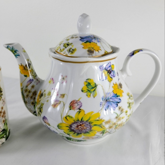 kent pottery Kitchen Teapot Mug Cup Kent Pottery Floral Poshmark